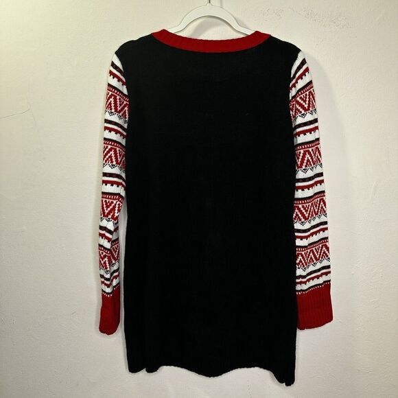 Women’s Holiday Time Ugly Christmas Elf  Sweater Bells Bling Swinging Legs Large - Picture 10 of 11